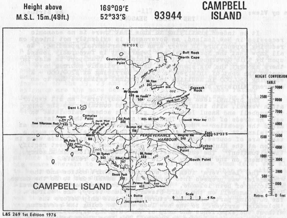 Campbell Island Map Campbell Island Map
