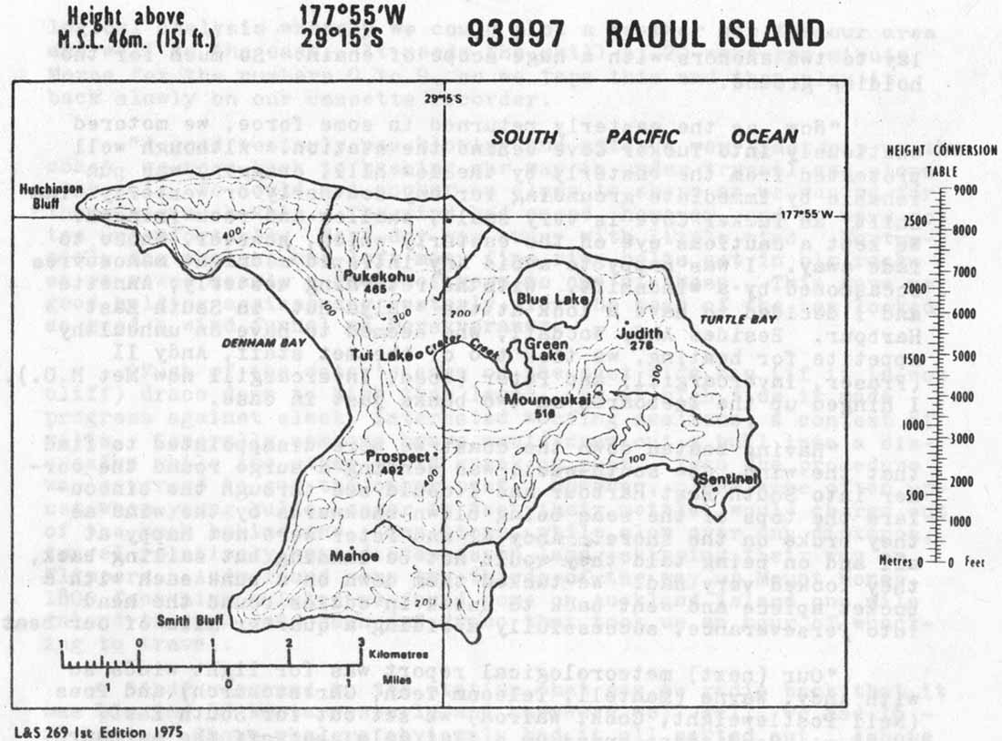 Raoul Island Map Raoul Island Map