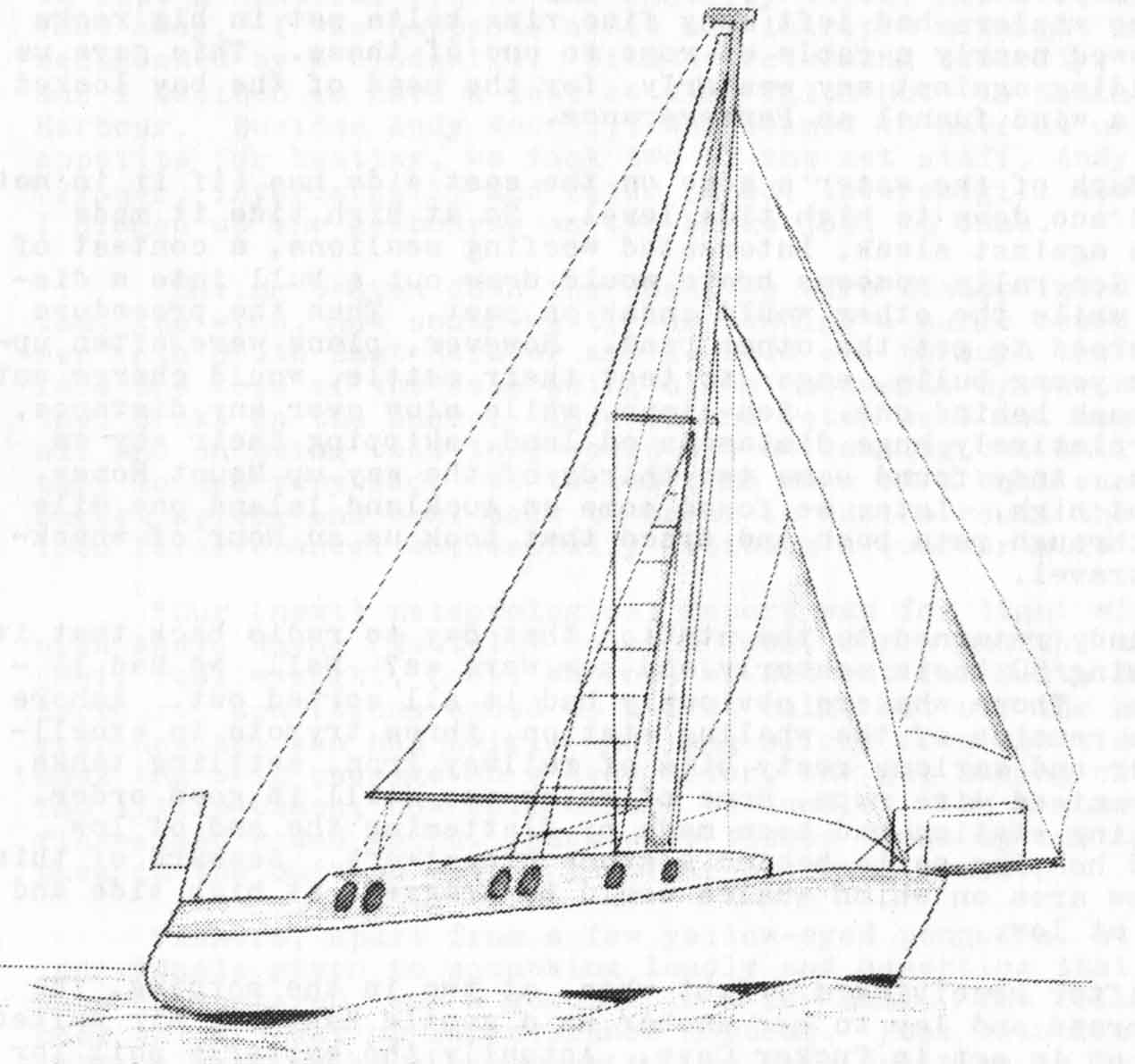 Valya sketch Sketch of the yacht Valya at Campbell Island